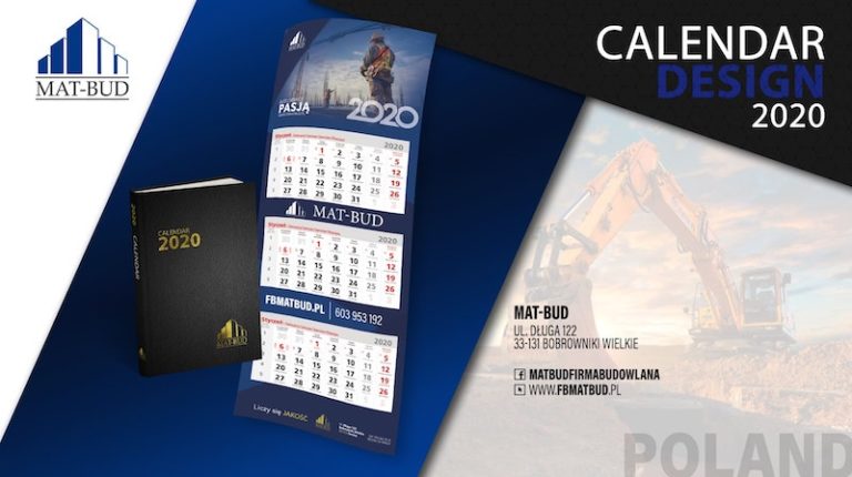 Calendar design 2020